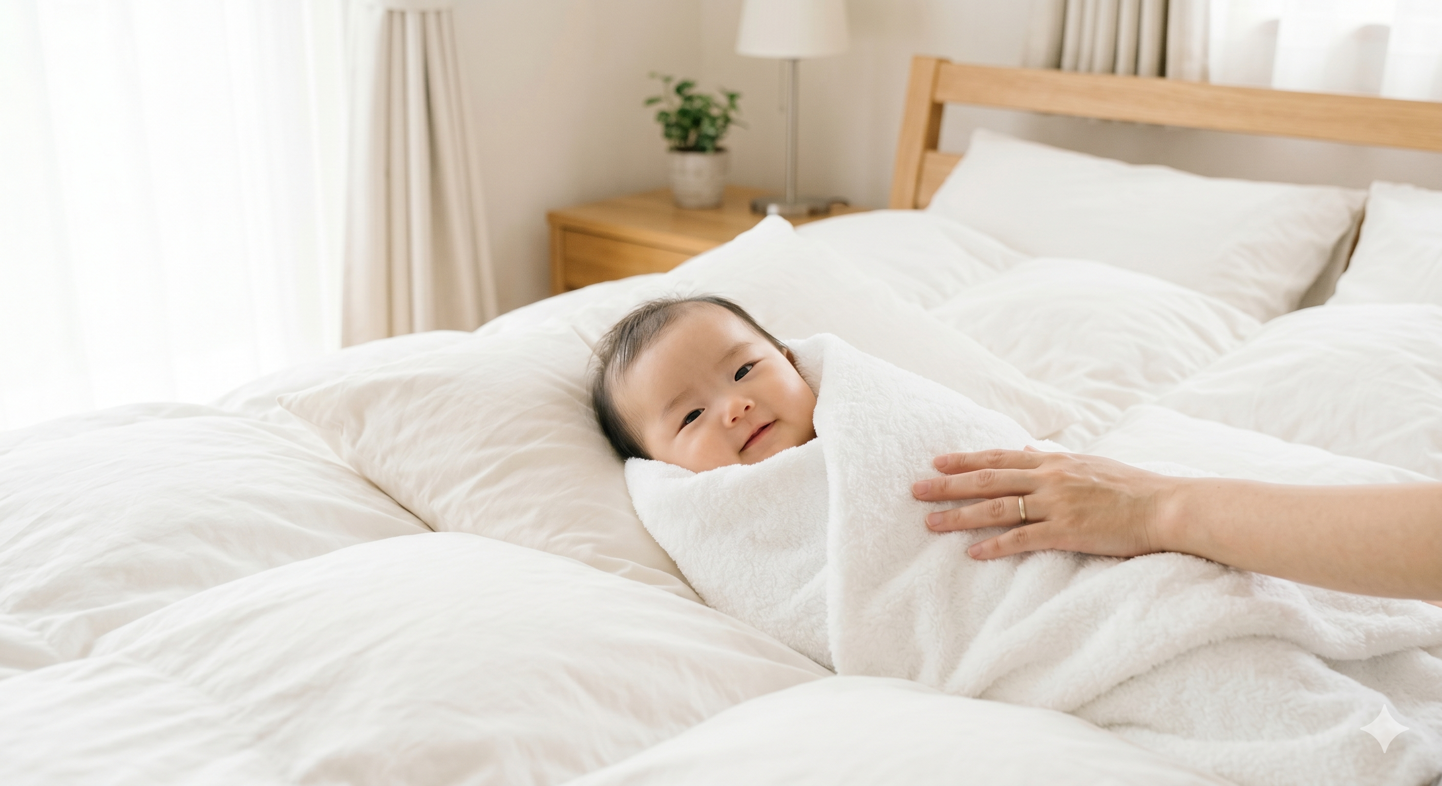 清潔な環境で育つ赤ちゃん